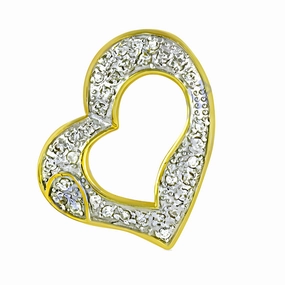 Cute Heart Style Cubic Zirconia Gemstone Silver Pendant - Perfect Gift for Her Winter Glam