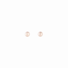 Rose Gold Texture Ball Stud Earrings Charming Shine