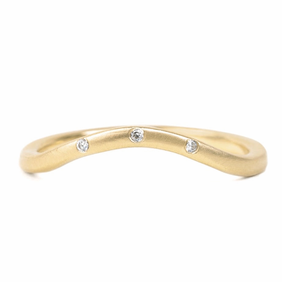 Crown Shadow Band -18ky Gold, 14kpw   VS Diamonds Color Match Polished Touch