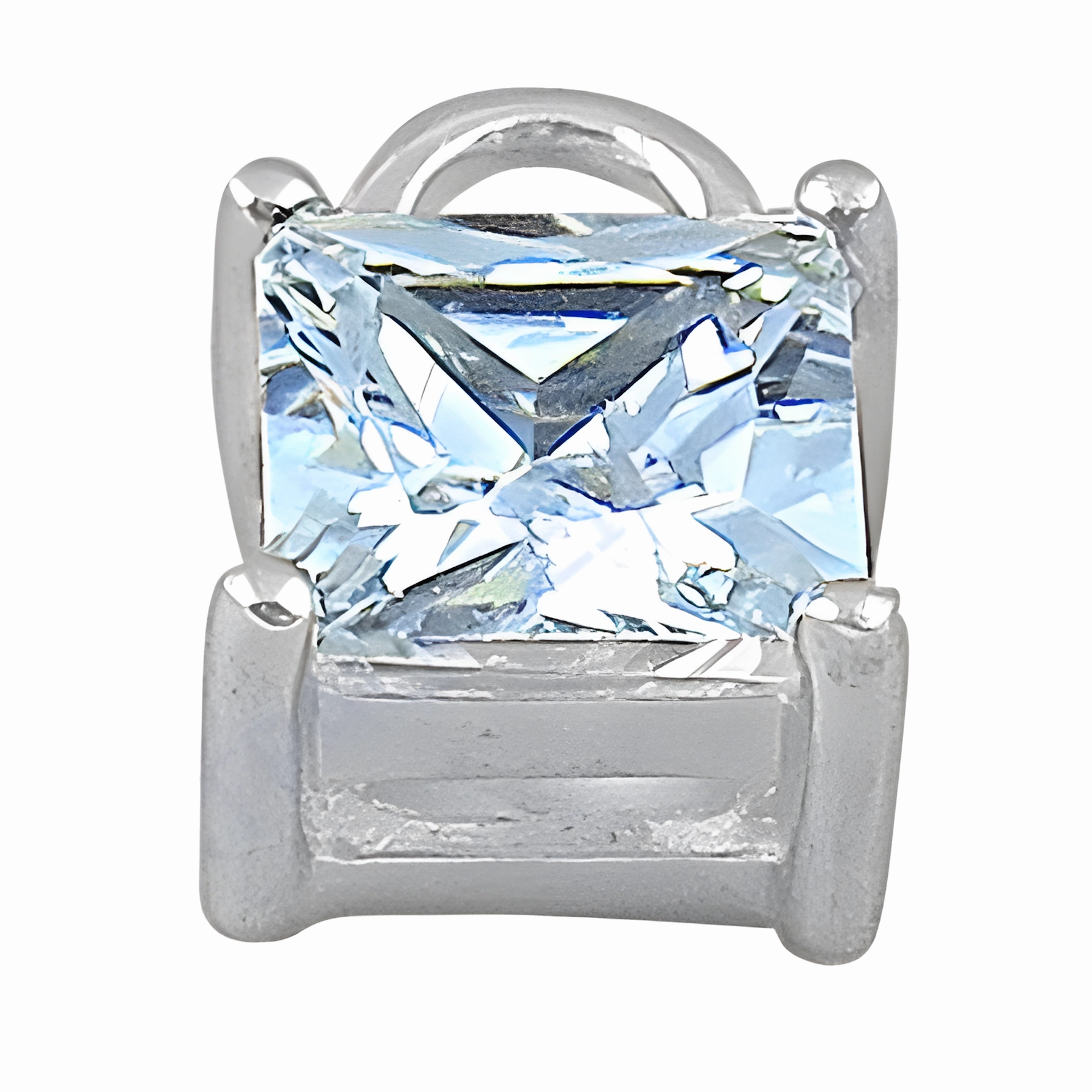 Cubic Zirconia Sterling Silver Pendant Jewelry - Elegant & Affordable For University Gleaming Highlight