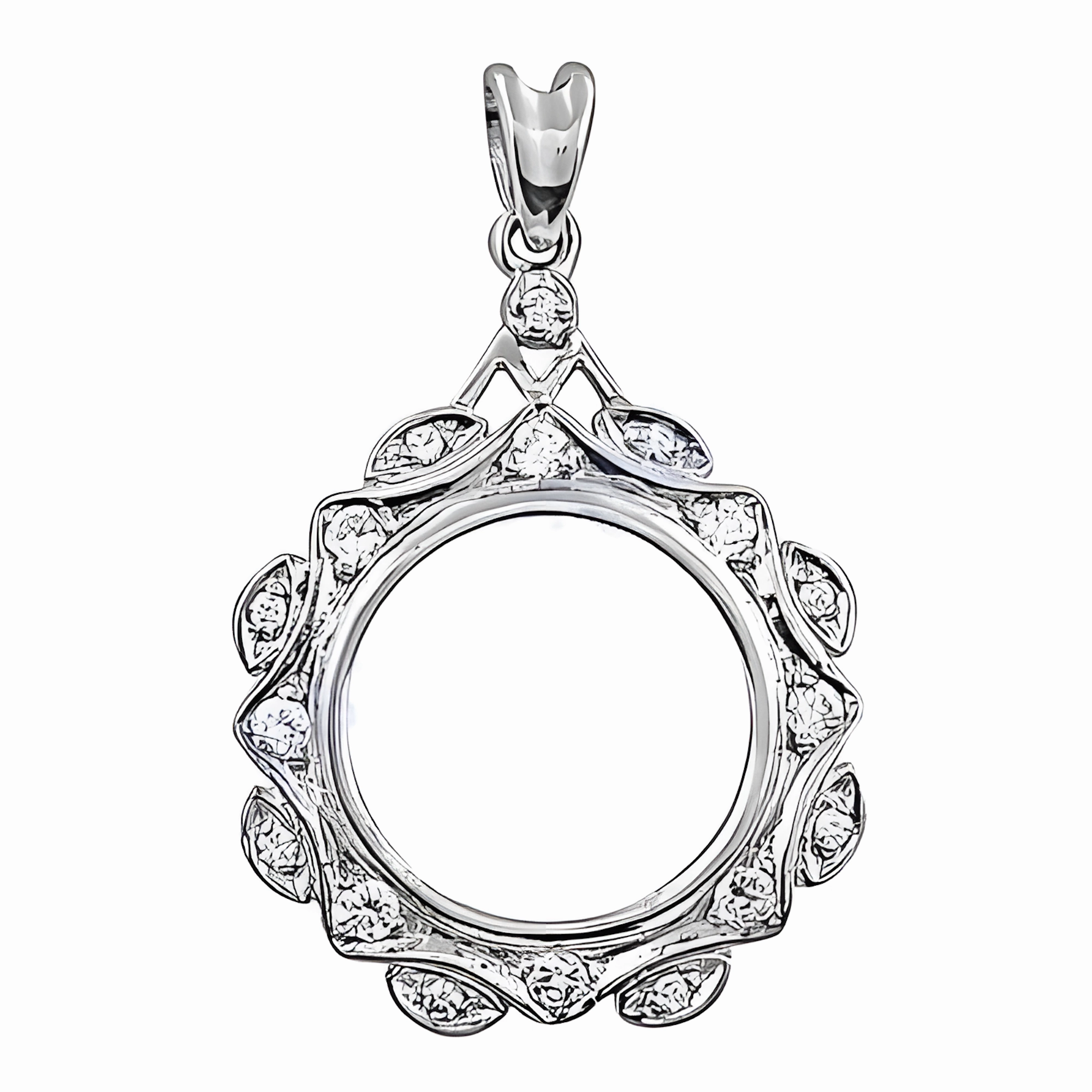 Bold Accent Graceful Look Exclusive Cubic Zirconia Silver Pendant Jewelry - Shop Now