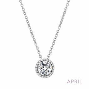Effortless Charm April Birthstone Necklace