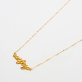 Value Adornment Mother Accent WIFEY Gold Necklace