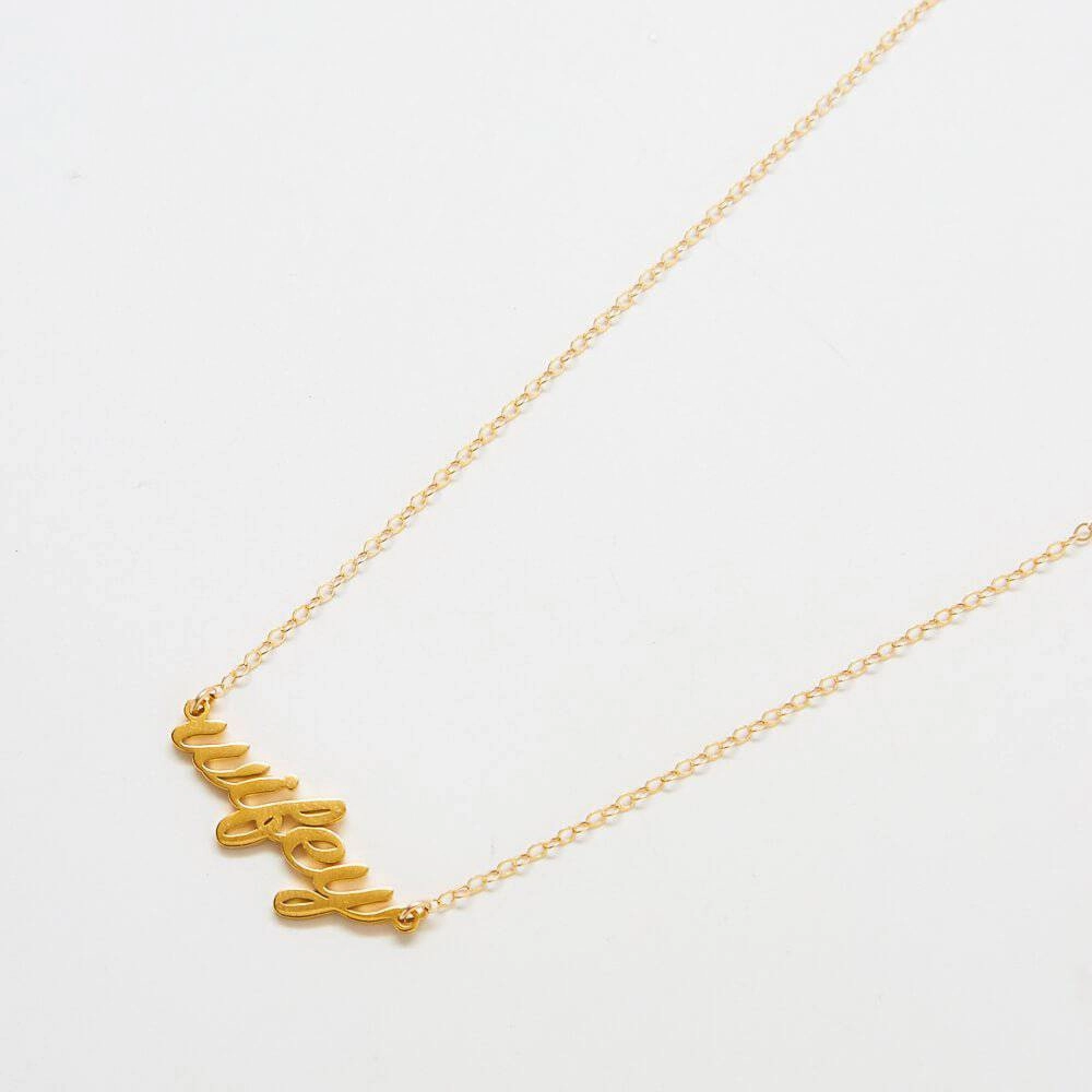 Value Adornment Mother Accent WIFEY Gold Necklace