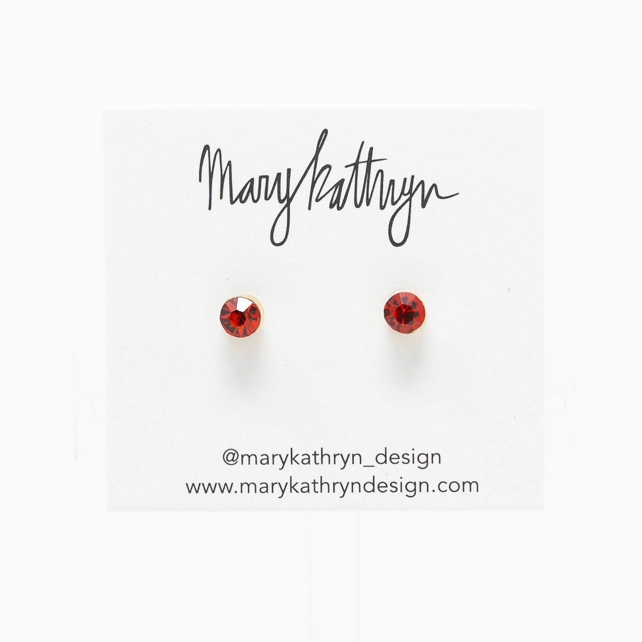 CZ Red Stone Studs Versatile Craft Sparkle Style