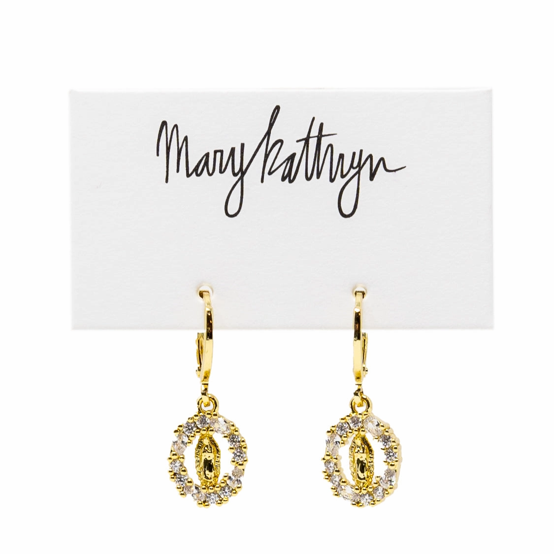 Sleek Accent CZ Saint Huggies