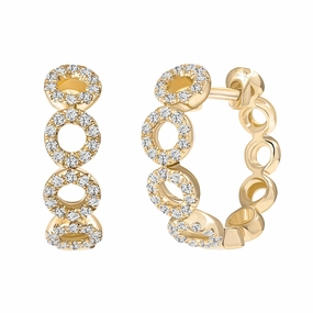 Stunning Accessory 18ky Small Hoop Diamond Earrings