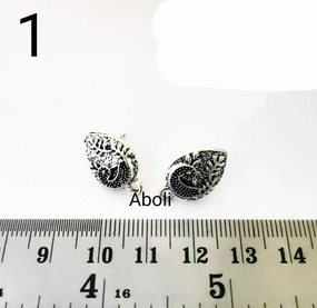 Silver peacock earrings stud components metal earrings findings ESS01 Lightweight Aesthetic Delicate Adornment