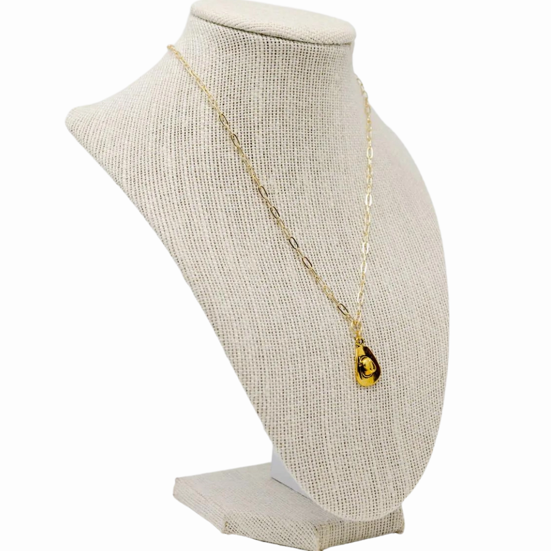 McGraw Cowboy Hat Necklace Charming Look Gleam Accent