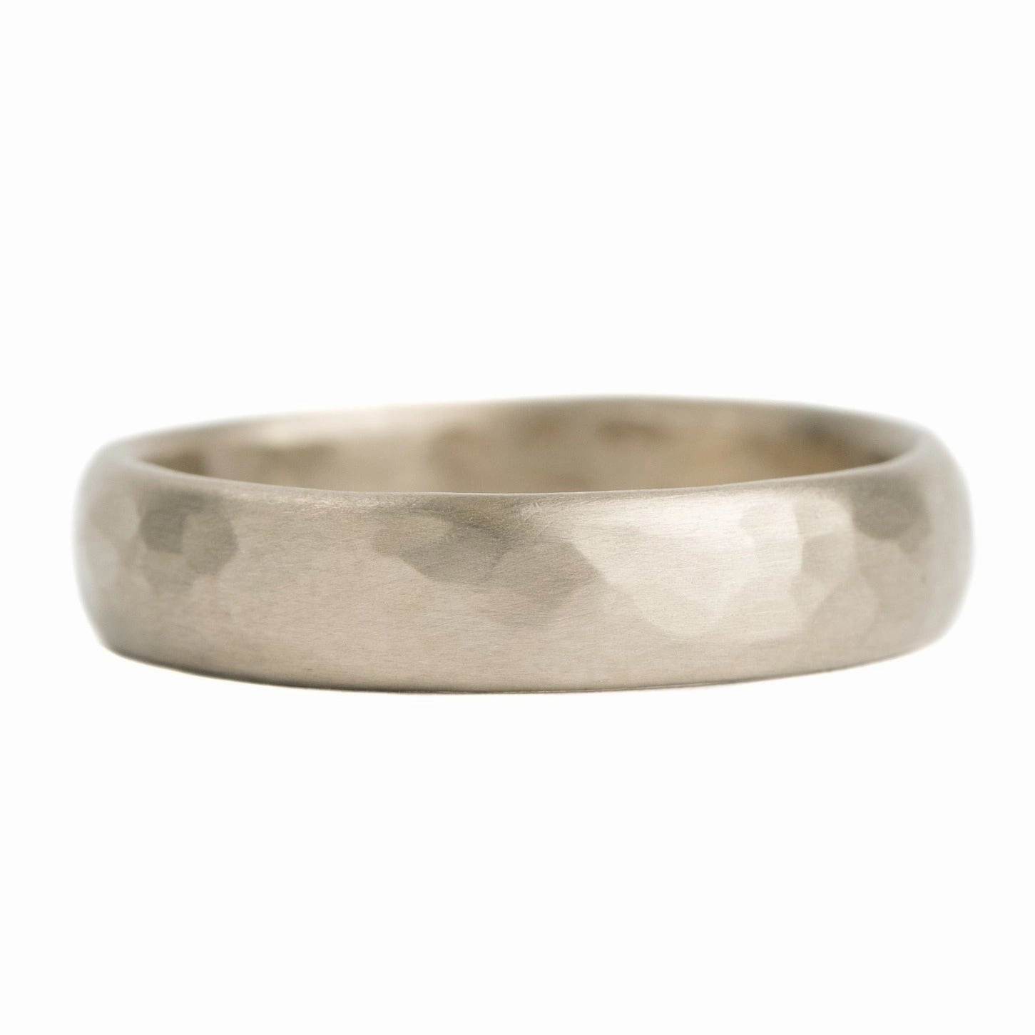 Shiny Creations 14kpw Gold 5mm Half Round Faceted Band