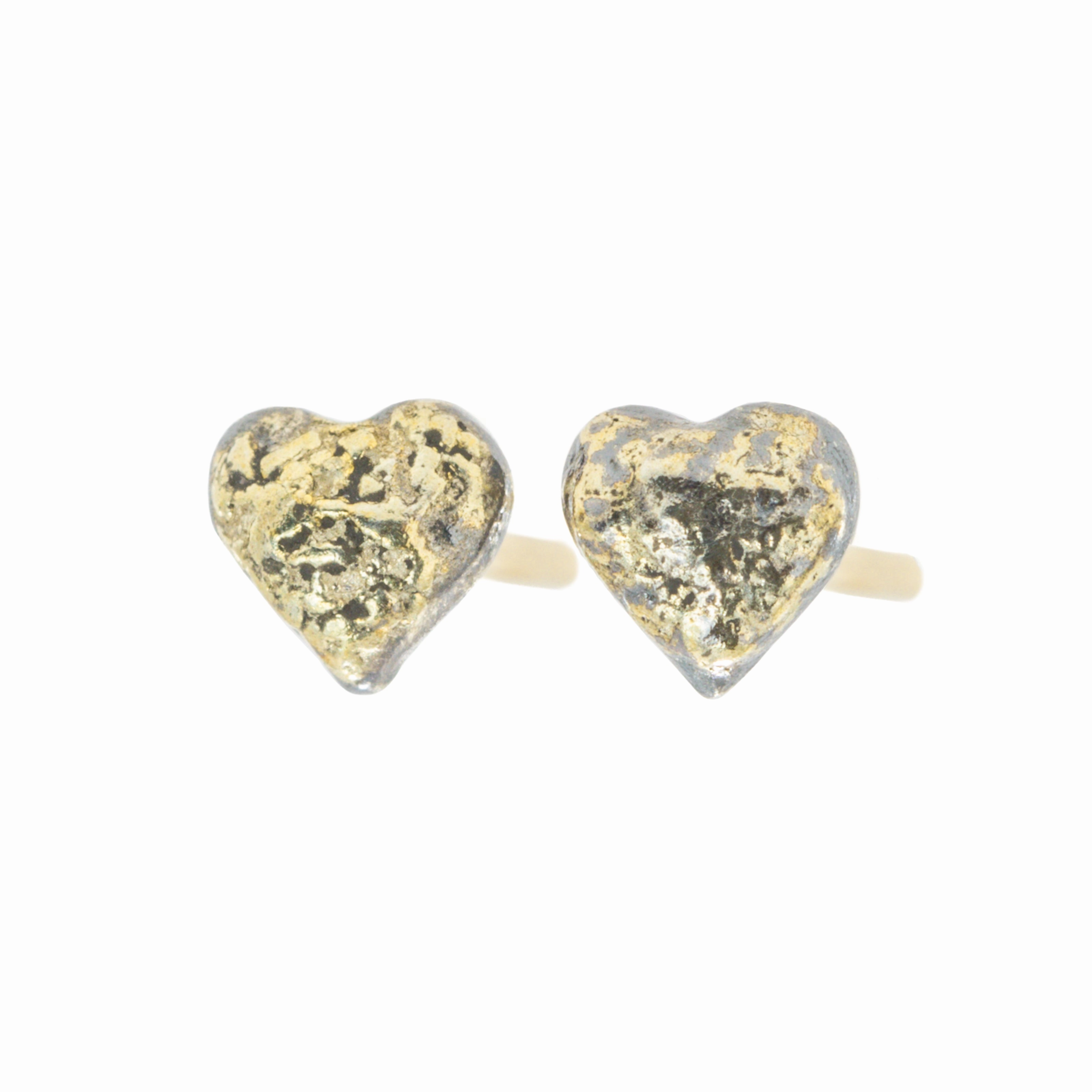 Dusted Love Studs - 22k/18k Gold, Oxidized Silver Pretty Pair Effortless Style