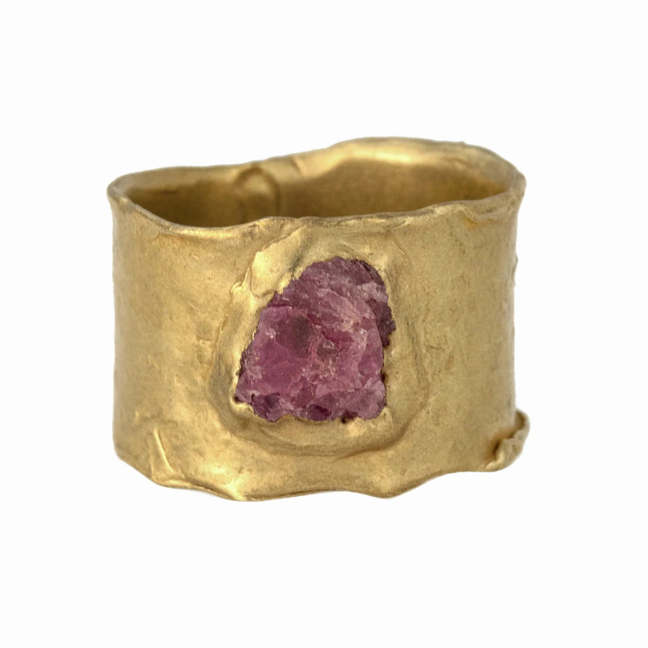 Pure Accent EOS Ring - Brass   Ruby