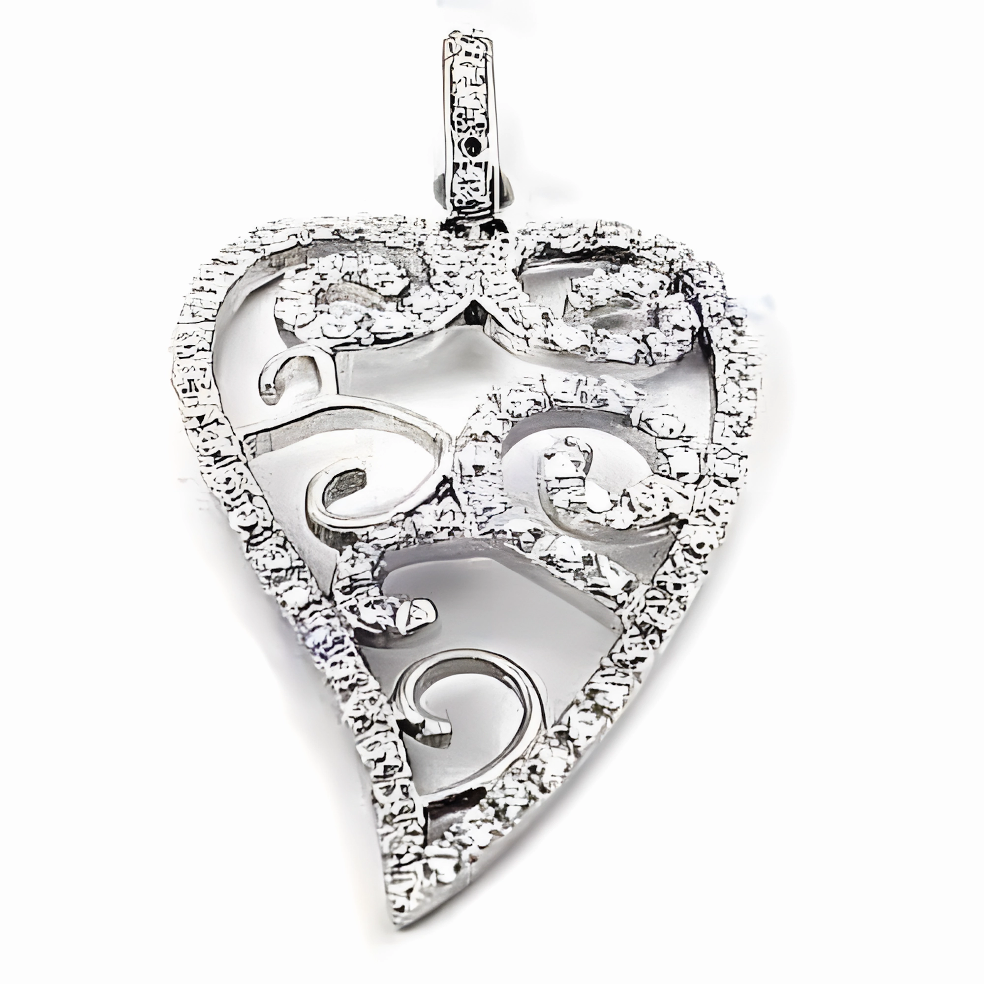 Designer Leaf Style Cubic Zirconia Gemstone Silver Pendant - Elegant Jewelry Spring Celebration Item
