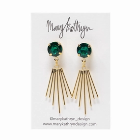 Green Cleopatra Earrings Charming Accessories Modern Statement