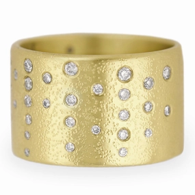 Shiny Gifts Effortless Match Diamond Party Band - 18ky Gold   Reclaimed Diamonds