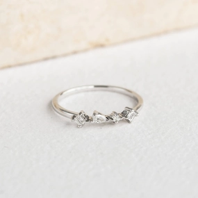 Durable Adornment Sparkle Touch Diamond Ring White Gold - Ilse Luxe