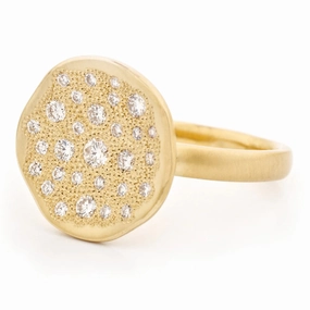 Impressive Accent Bridal Look Diamond Stardust Ring - 18ky   Diamond