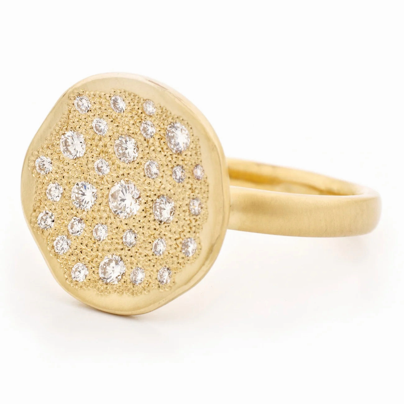 Diamond Stardust Ring - 18ky   Diamond Classic Finish