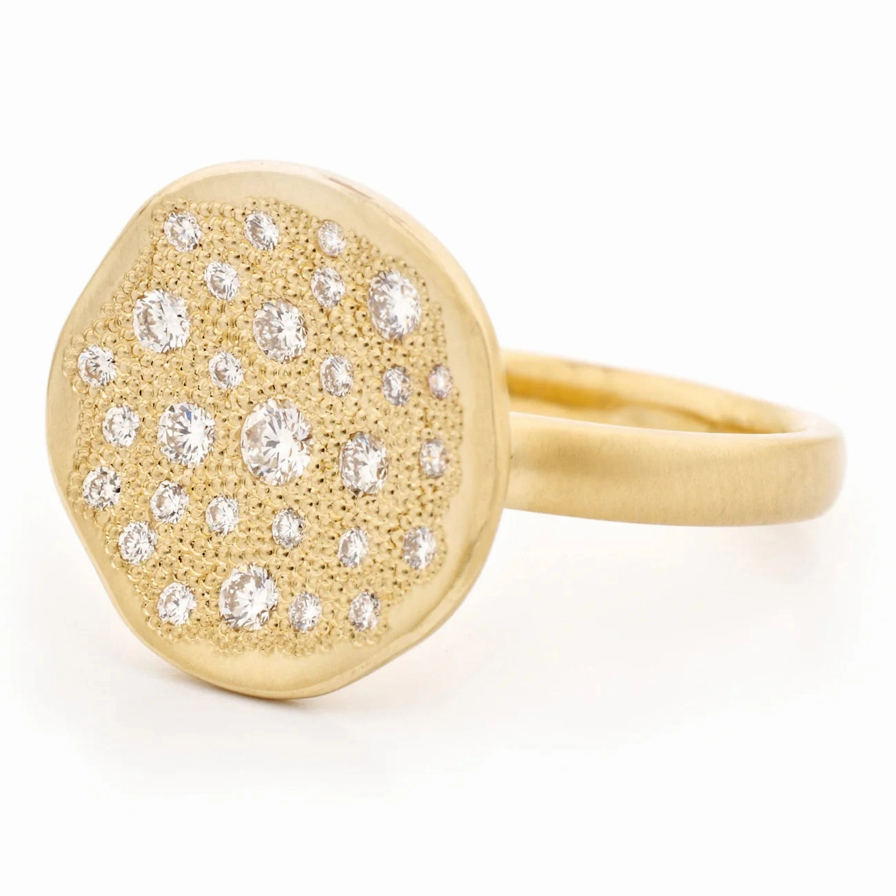 Impressive Accent Bridal Look Diamond Stardust Ring - 18ky   Diamond