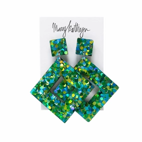 Whoville Glitter Earrings Winter Party