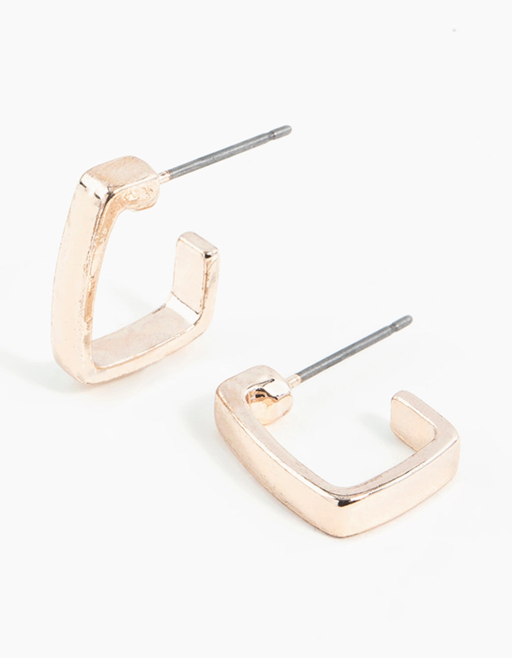 Shine In Light Event Favorite Rose Gold Thick Square Hoop Earrings