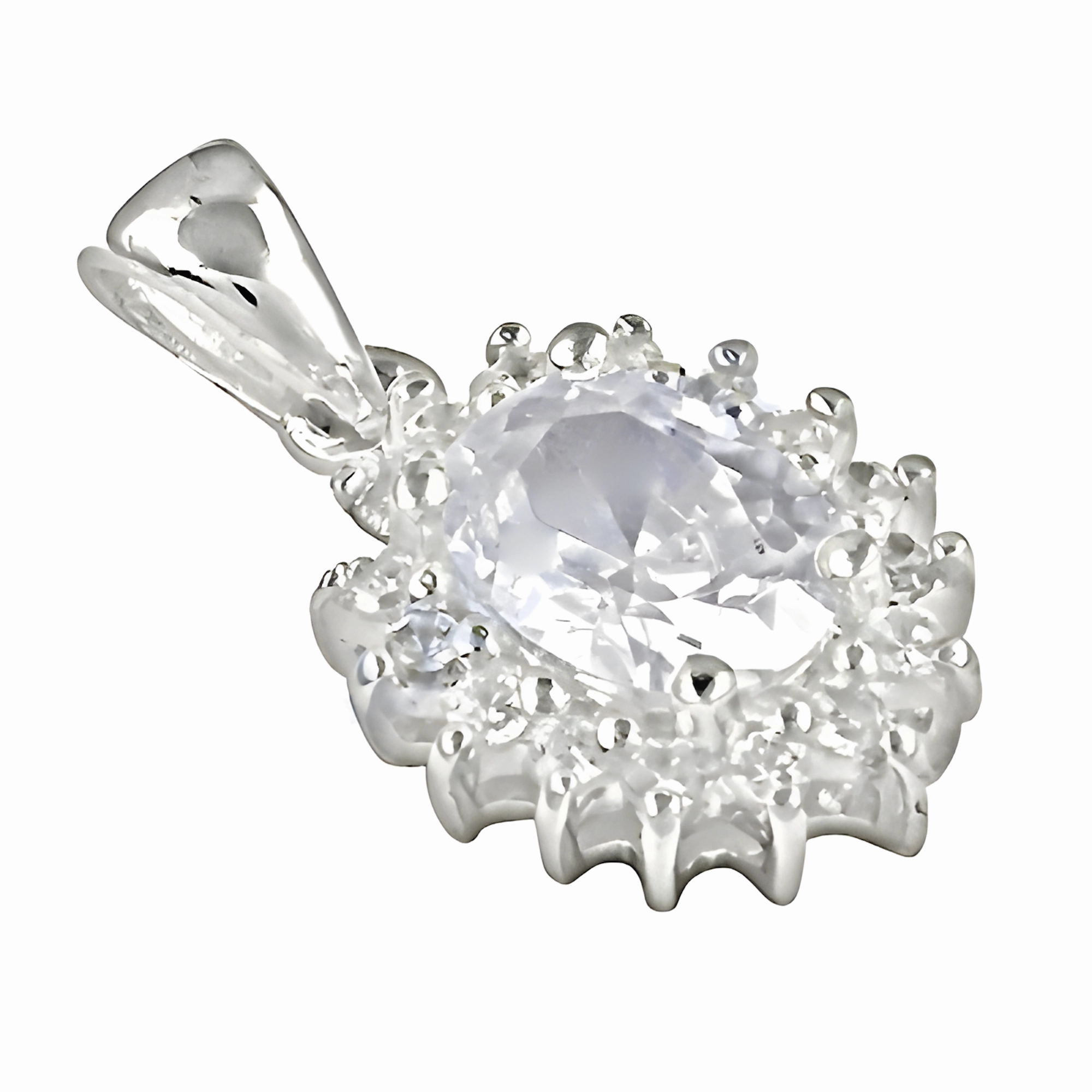 Versatile Piece Travel Essential Latest Ethnic Design Silver Cubic Zirconia Gemstone Pendant Jewelry