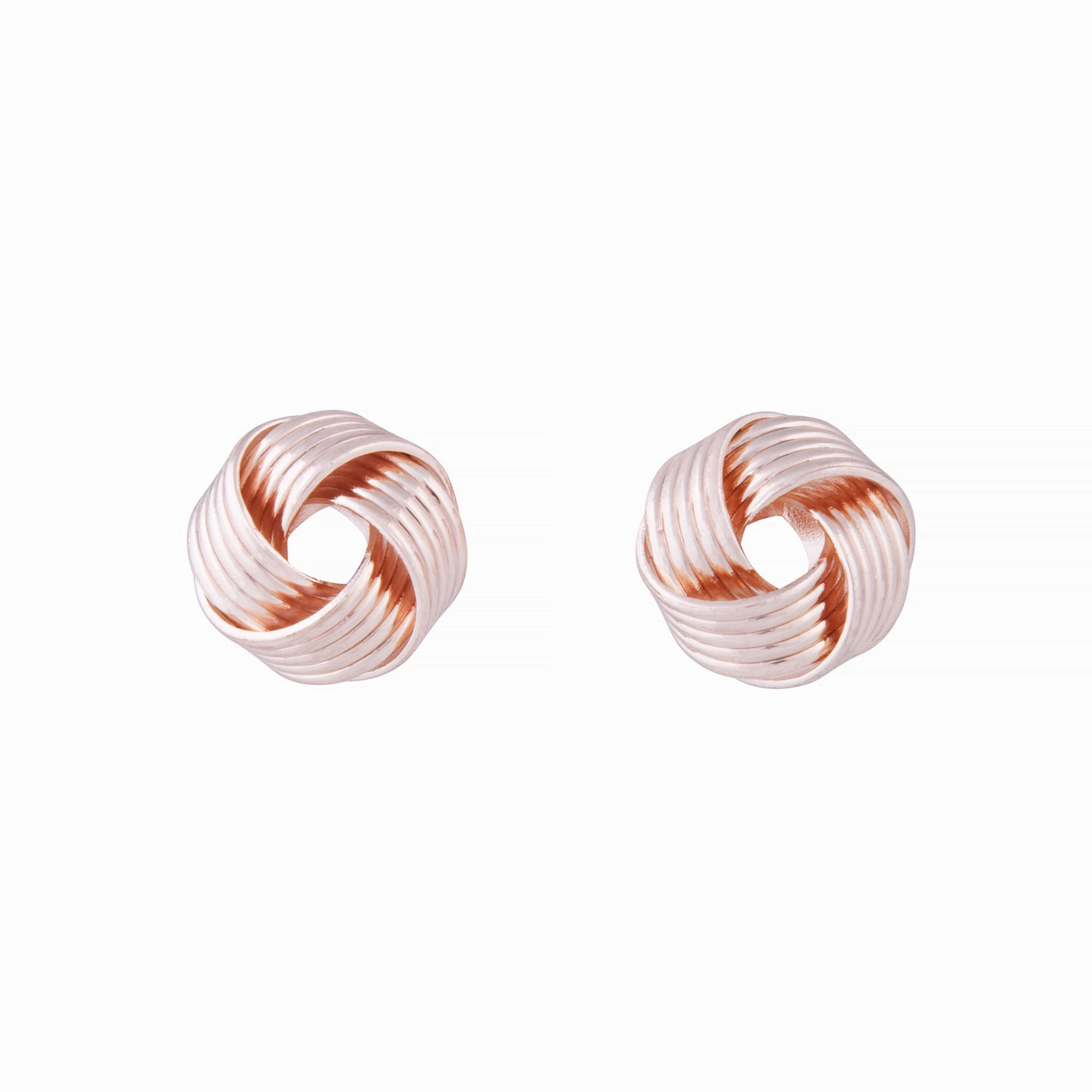 Rose Gold Small Twisted Knot Stud Everyday Glam Linear Form