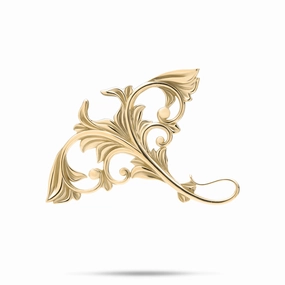 Pure Feature Vintage Item Living Heirloom Manta Ray Pendant in Gold - 35mm