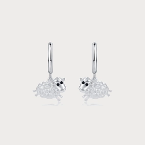Glamorous Mood Silver Sheep Earrings