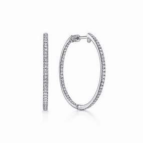 DIAMOND HOOP EARRINGS Premium Accent Stunning look