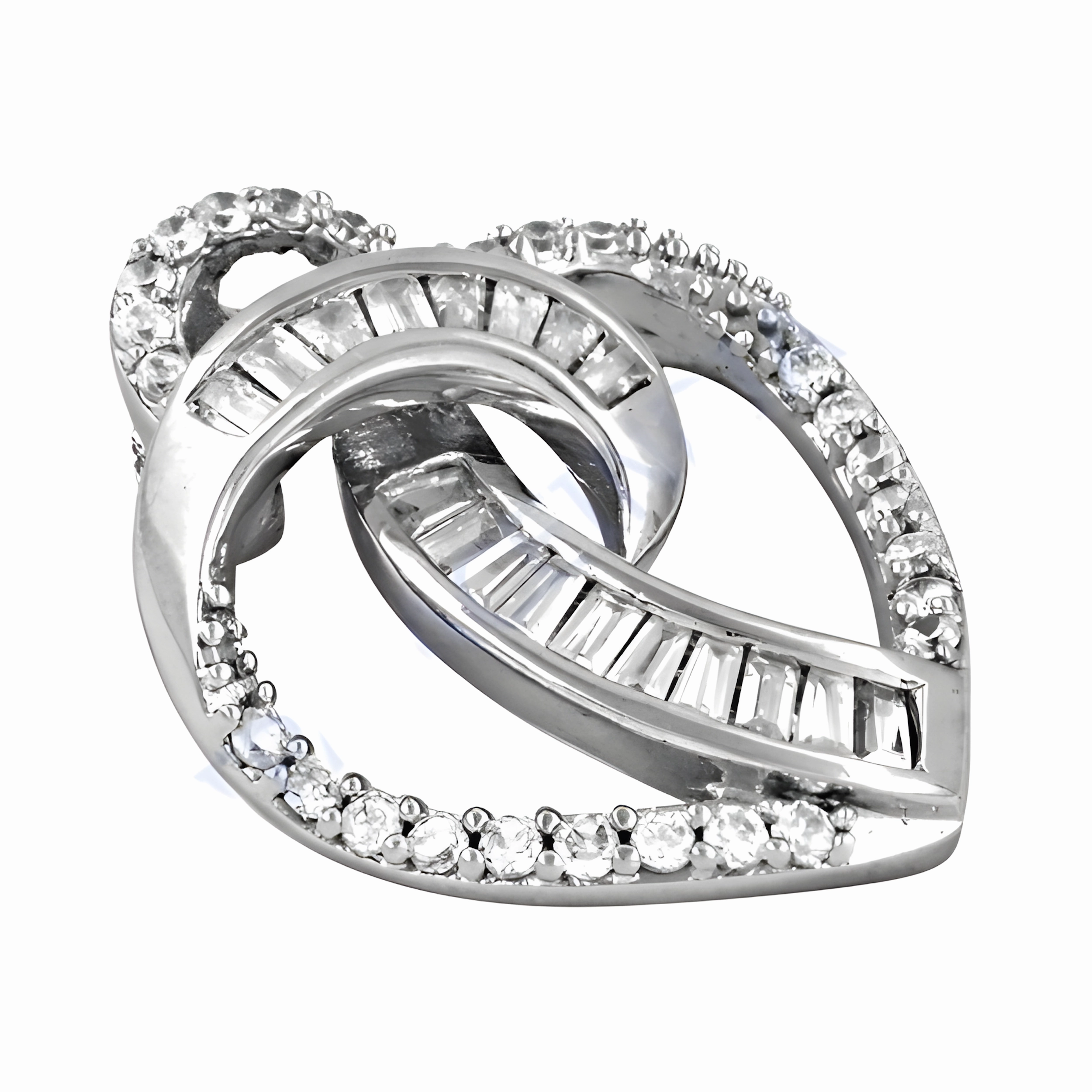 Trendy Accessory Stunning CZ Gemstone Silver Pendant - Inspired Design