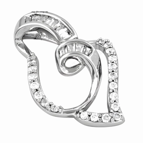 Handcrafted Cubic Zirconia Gemstone Silver Pendant - Elegant Jewelry Fresh Look