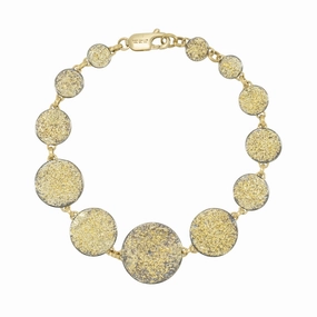 Simple Look Dusted Everyday Bracelet - 18k/22k, Oxidized Silver Medium