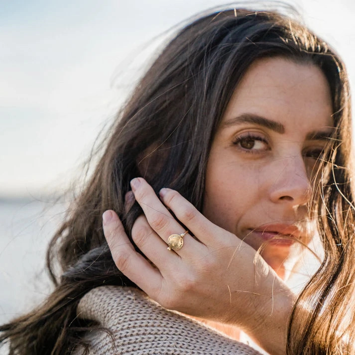 Cyprus Signet Ring Silver Edge