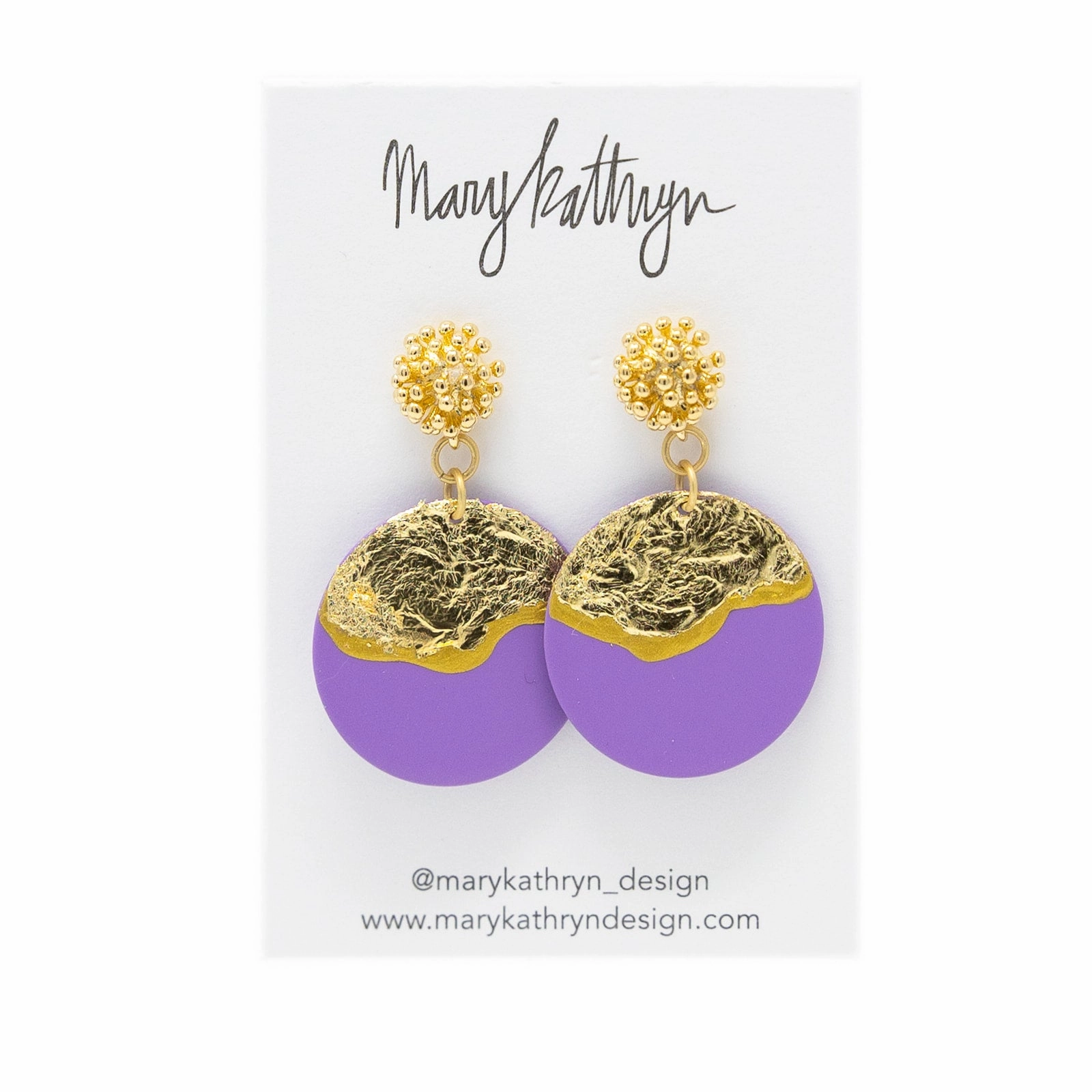 Casual Combo Lavender Lorelei Disc Earrings