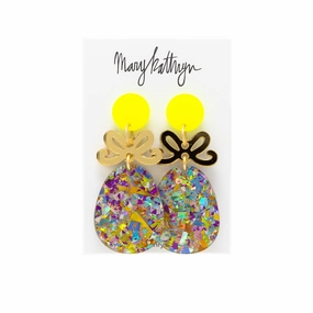 Easter Egg Confetti Earrings Glamorous Appeal