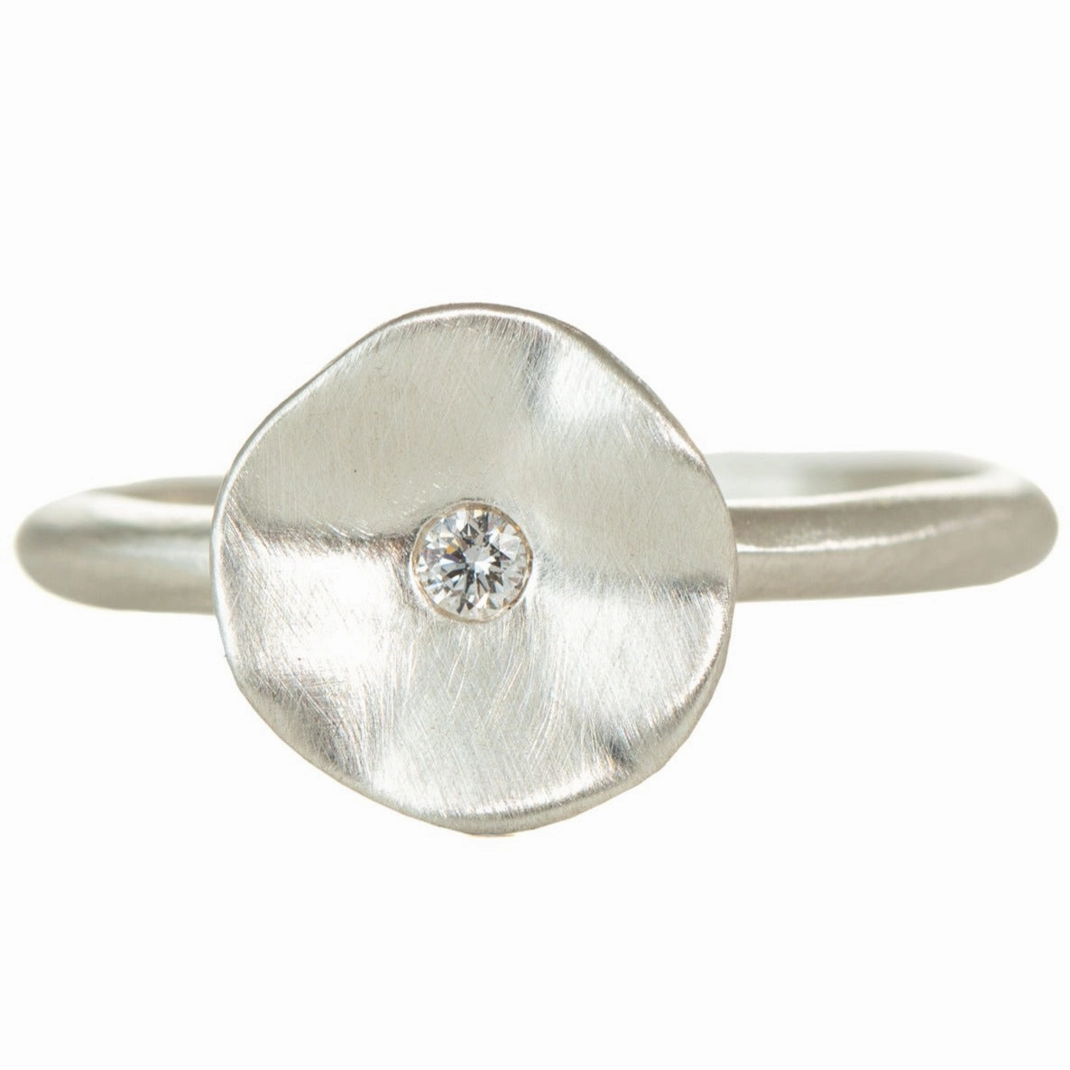 Luxury Craftsmanship Timeless Detailing Seed Ring in Silver   Diamond