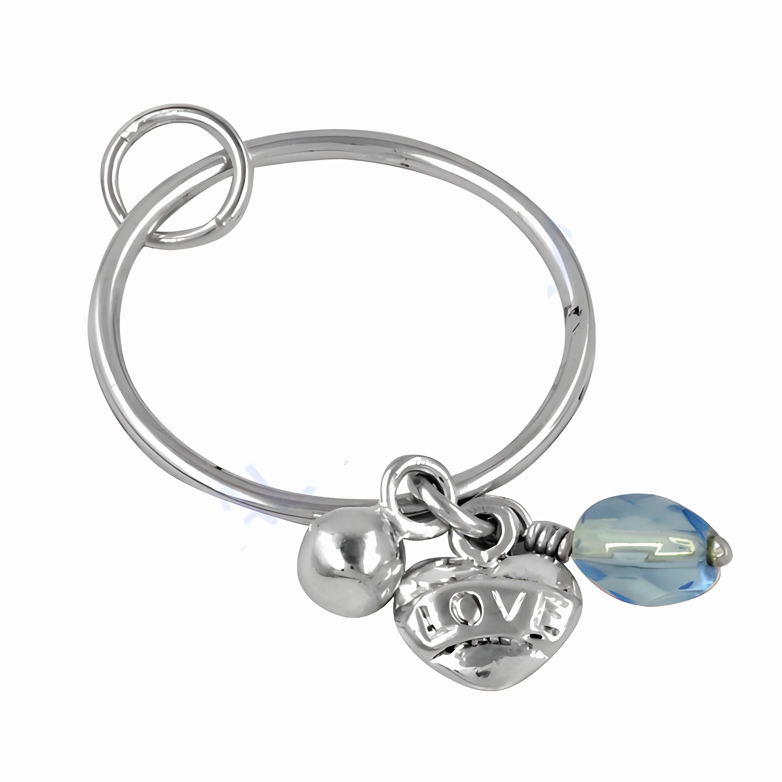 Elegant Blue Cubic Zirconia Silver Pendant - High-Class CZ Jewelry Handmade Gift Affordable Accessory