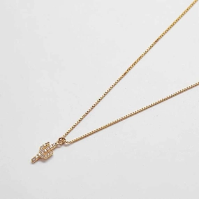 Offering Item Spring Accent Gold Cactus Pave Necklace