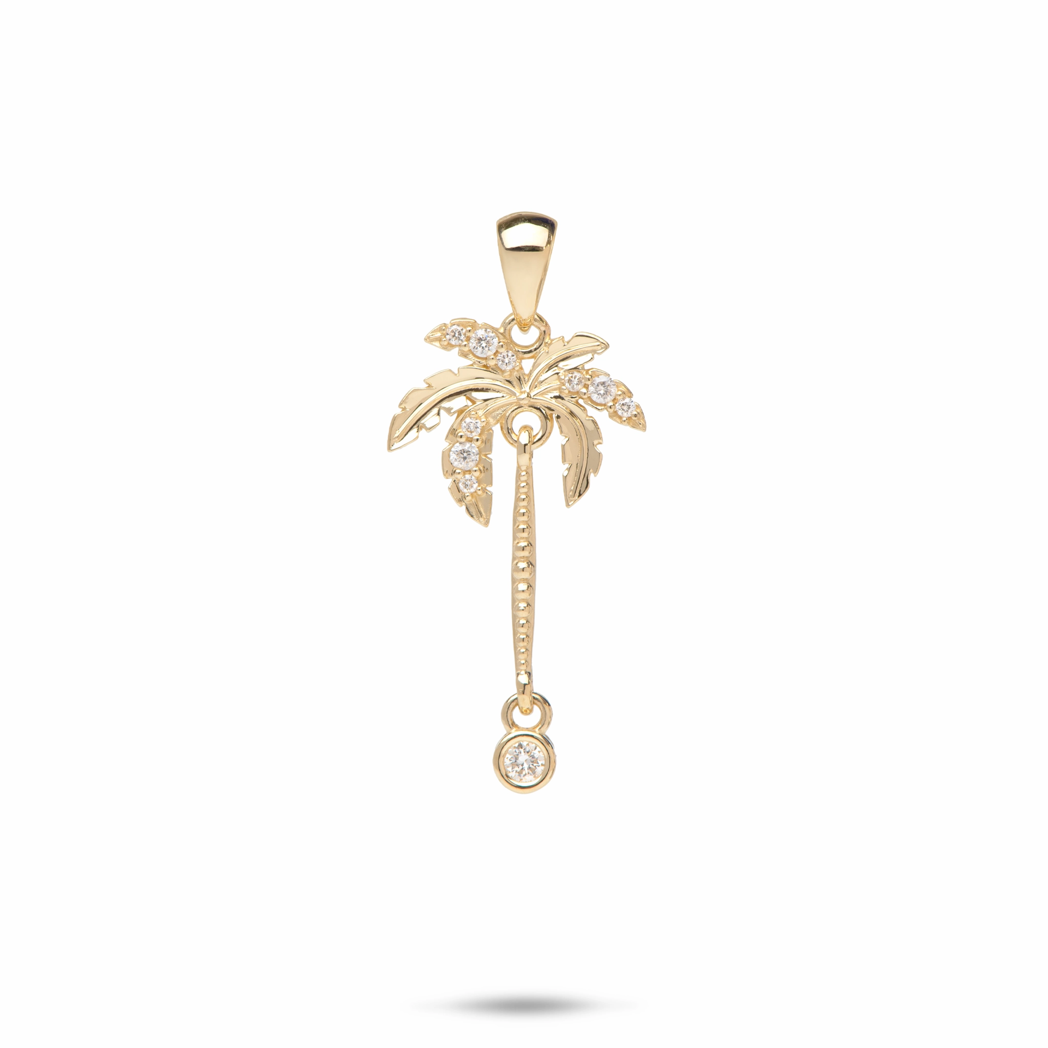 Student Life Distinctive Piece Paradise Palms - Palm Tree Pendant in Gold with Diamonds - 24mm
