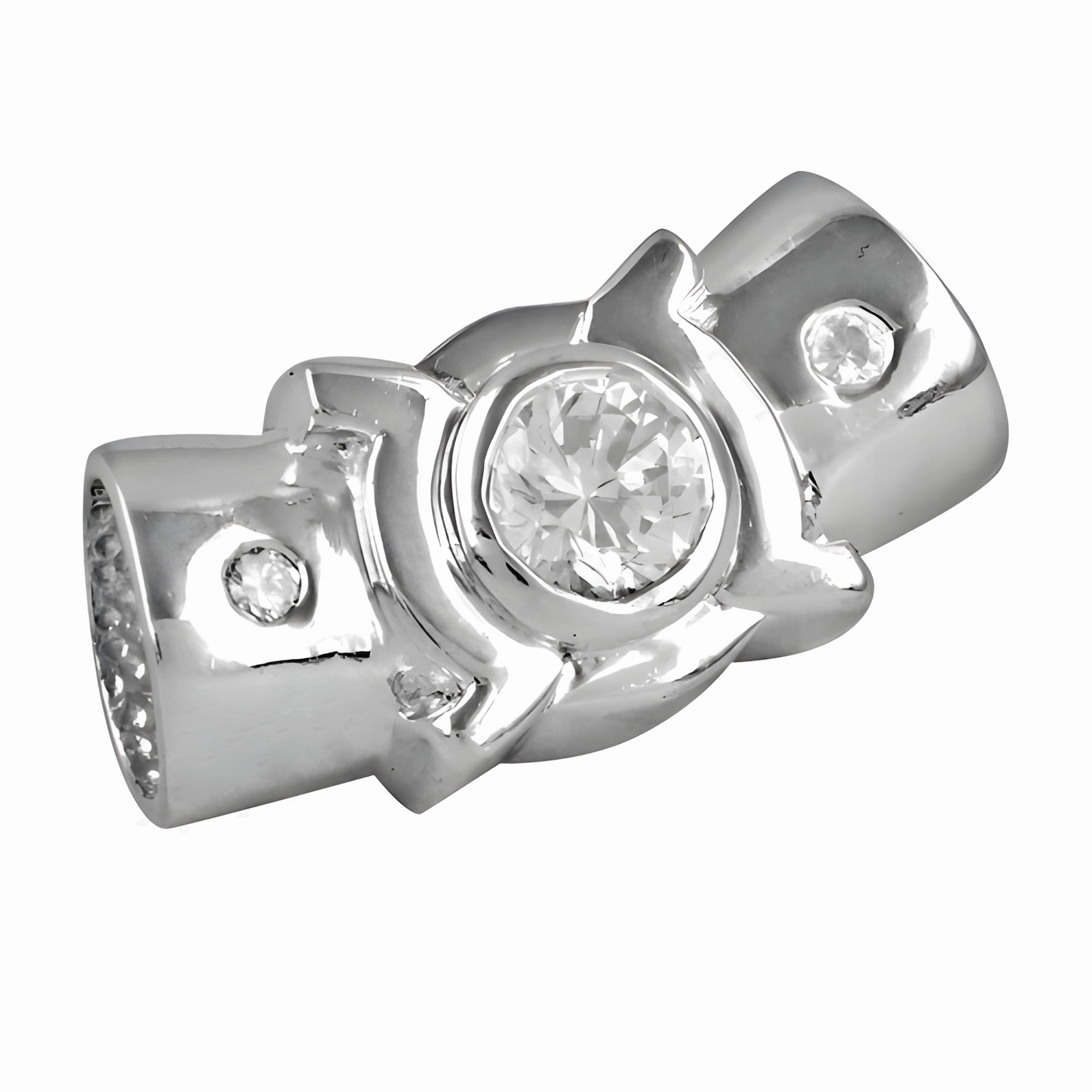 Historical Jewelry Classic Choice Elegant 925 Silver Party CZ Pendant with Cubic Zirconia - Perfect for Any Occasion