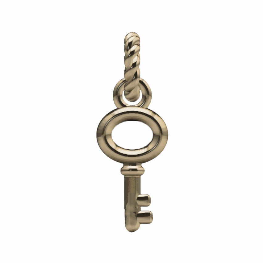 Pretty Design Fashion Detail Skeleton Key Charm