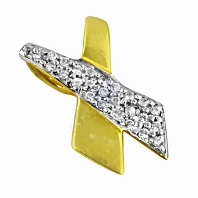 Elegant Fancy CZ Gemstone Gold Plated Silver Pendant - Stylish Jewelry Artful Touch New Trend