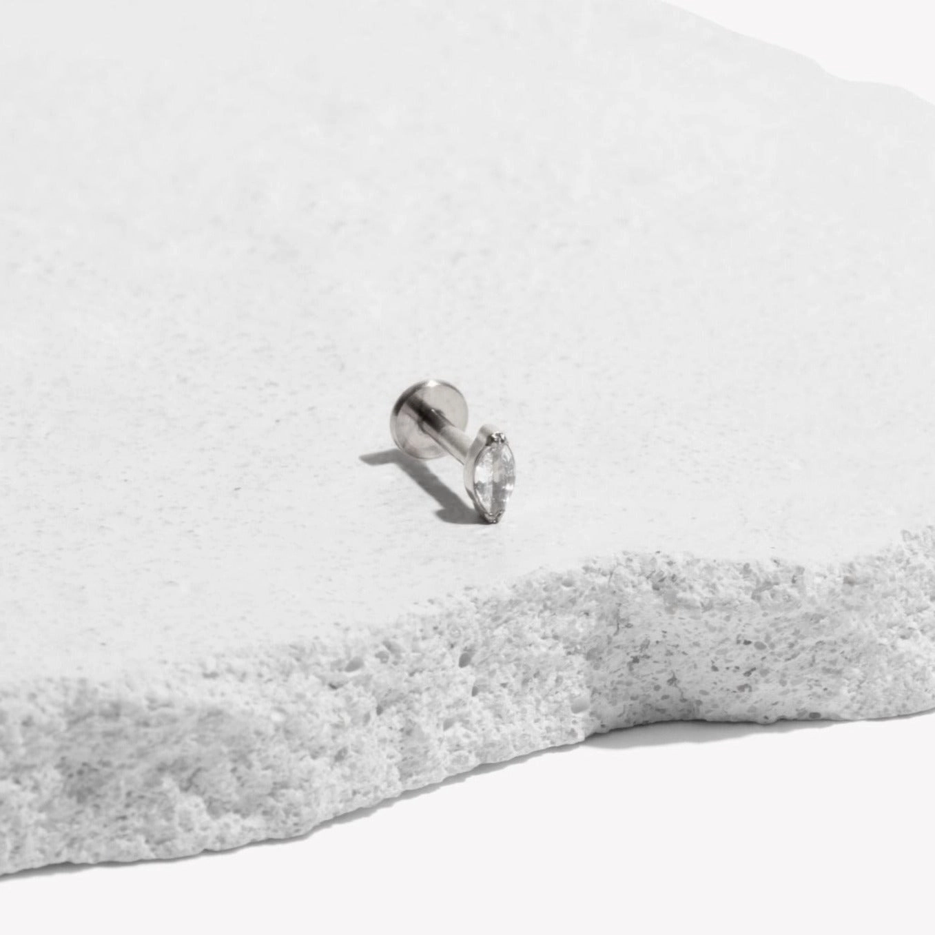 Unique Choice Vintage Piece Single Nano Marquis Flat Back Stud