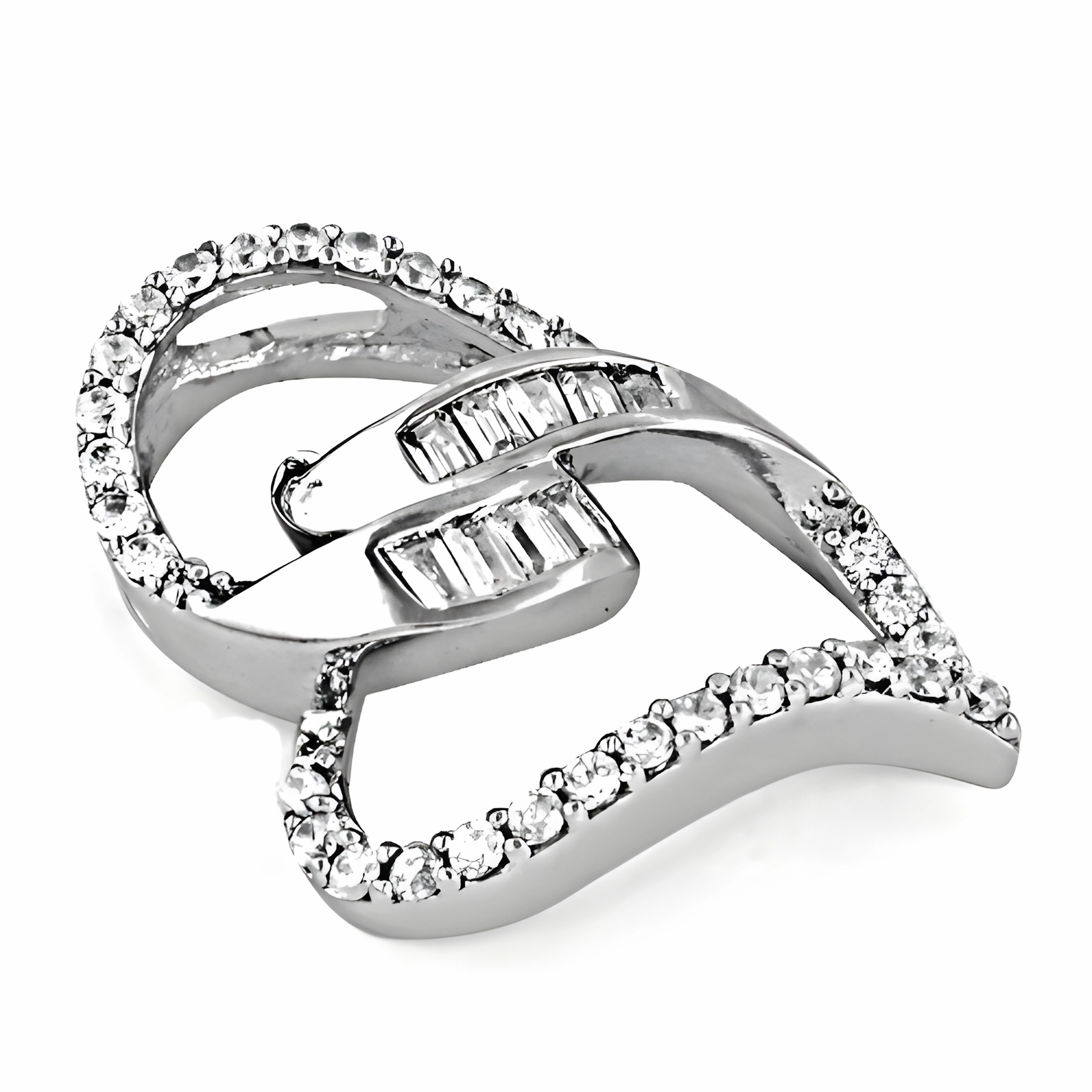 Active Accent Graceful Accent Elegant Heart-Style CZ Gemstone Silver Pendant a??? Perfect Gift for Her