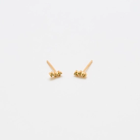 Green Olive Gold Bar Earrings Linear Trinket Classic Embellishment