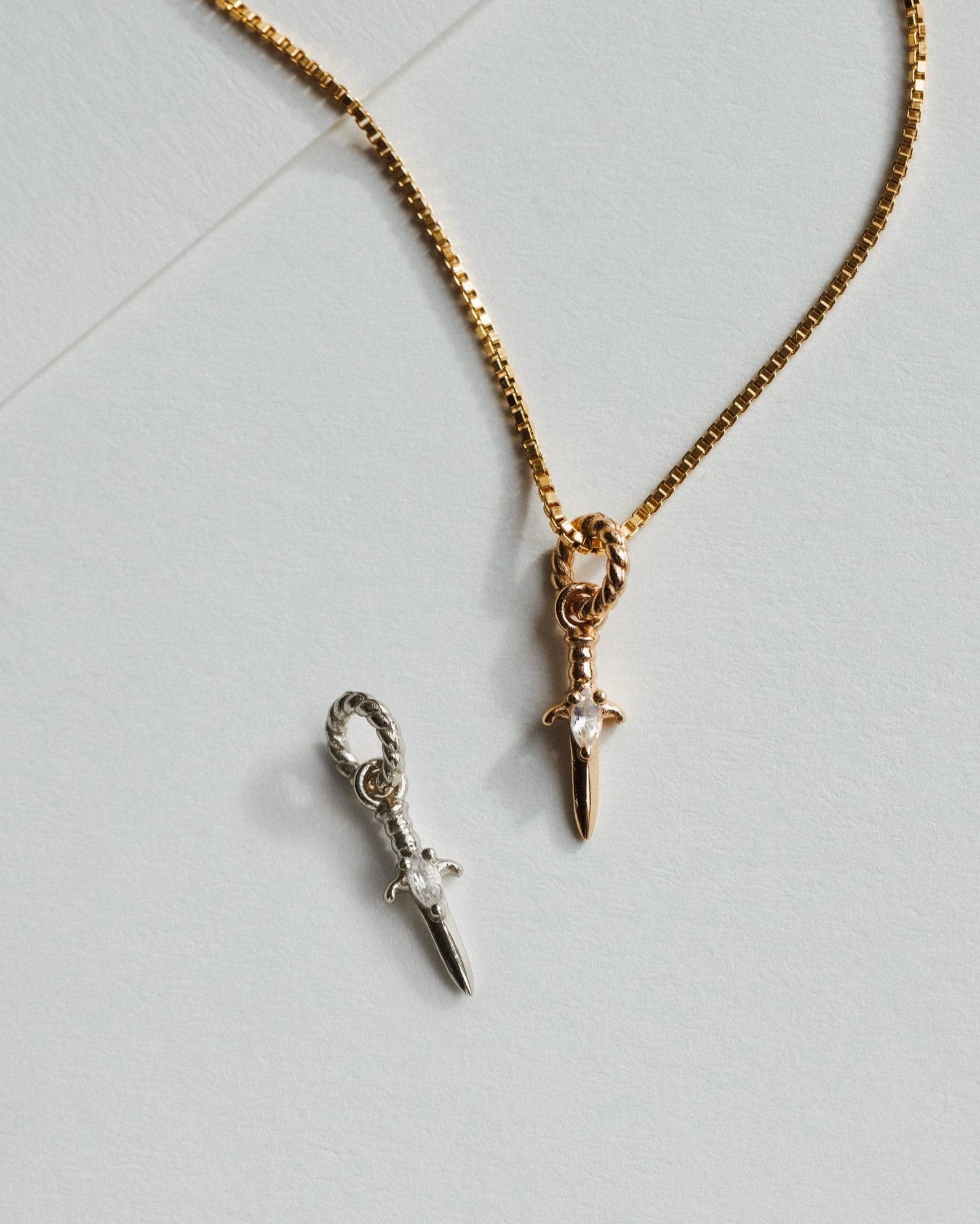 Seasonal Trend Moonstone Dagger Charm