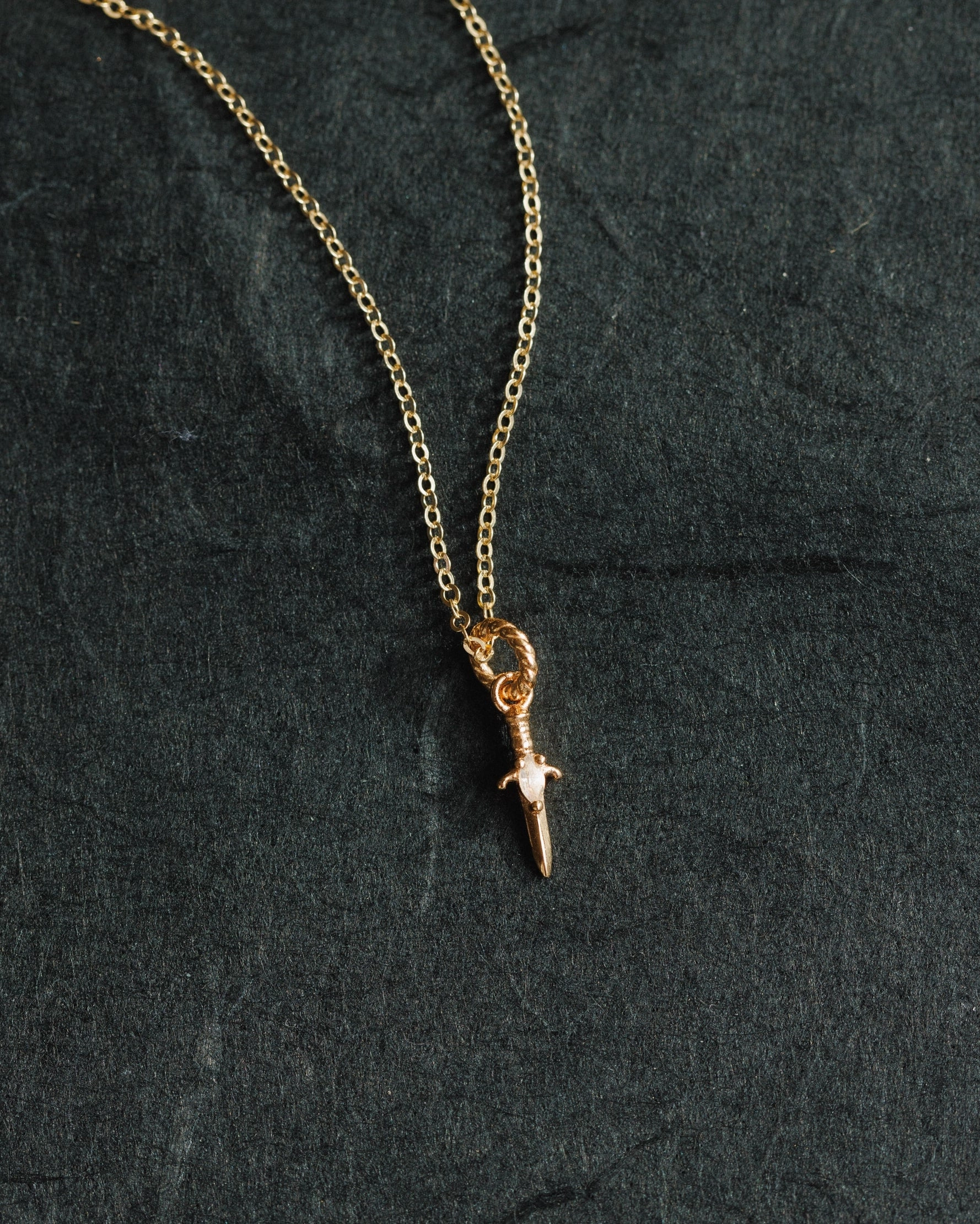 Woven Accessory Birthday Style Moonstone Dagger Charm