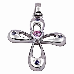 Lovely Adornment Elegant Religious Fashion Pendant with Cubic Zirconia Gemstone Jewelry