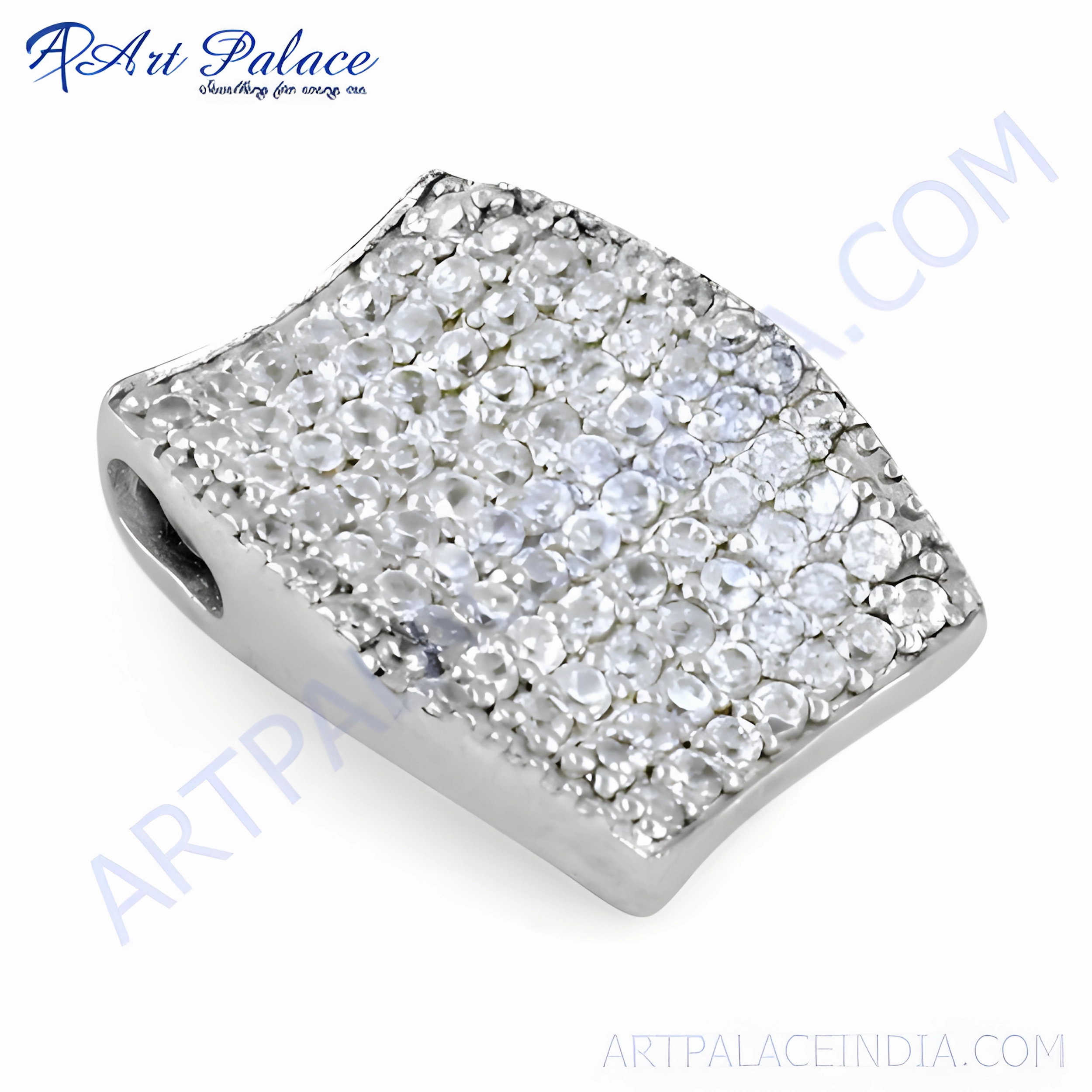 Perfect Gift Elegant Sterling Silver Pendant with Fashionable Cubic Zirconia Gemstone